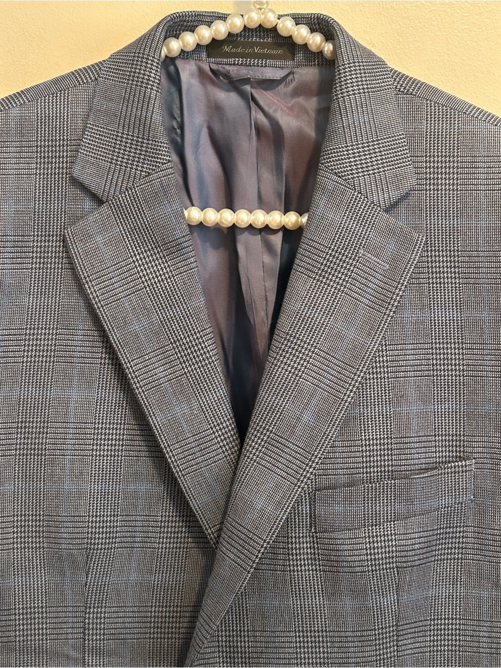 Lauren Ralph Lauren Gray Glen Plaid Sport Coat Mens 42S Blazer Stretch Jacket